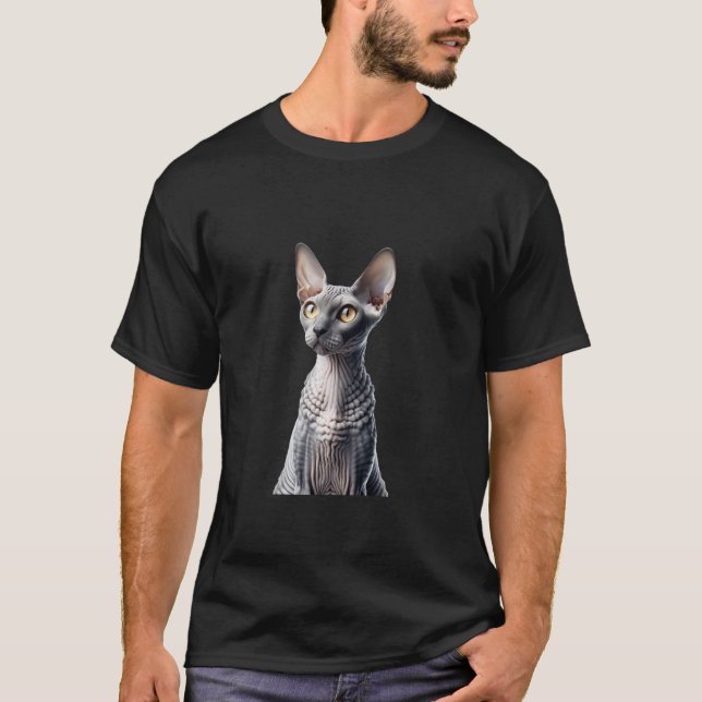Cornish Rex Kattras T-shirt - Unik Och Elegant Kat (Framsida)