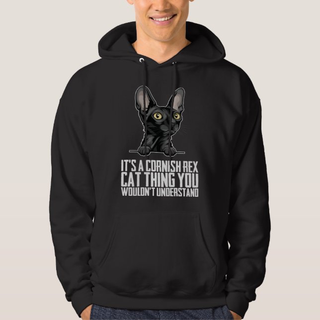 Cornish Rex kitten  Cornish Rexs  Cornish Rex moth Hoodie (Framsida)