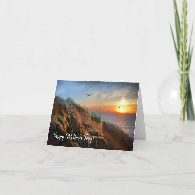 Cornish sunset Mor's Day Card Tack Kort (Framsida)