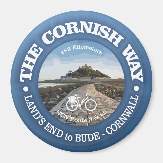 Cornish Way (cykling c) Magnet (Framsidan)