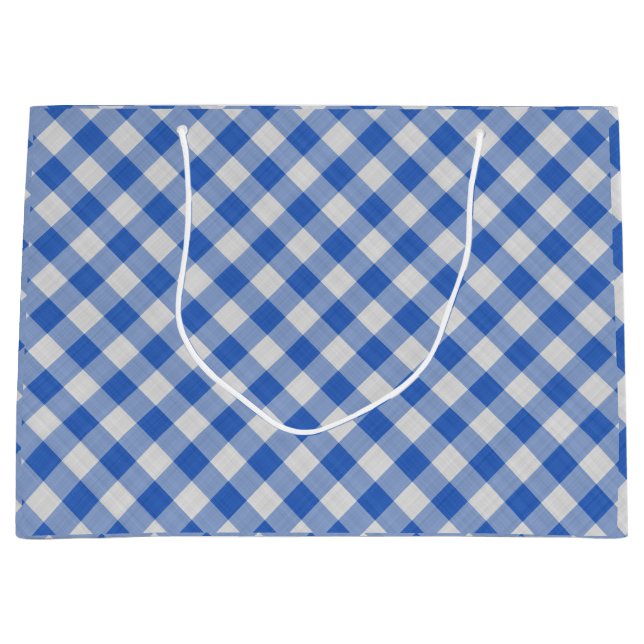 Cornroll Blue Gingham Plaid Checkated Mönster (Framsidan)