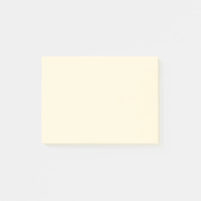 Cornsilk Solid Färg Post-it Block (Framsida)