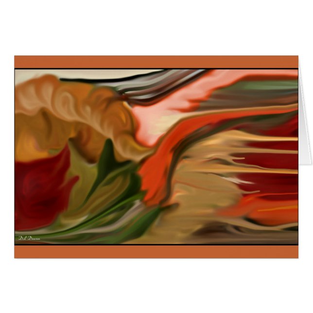 Cornucopia Abstrakt Art Hälsningskort (Framsidan Horizontal)