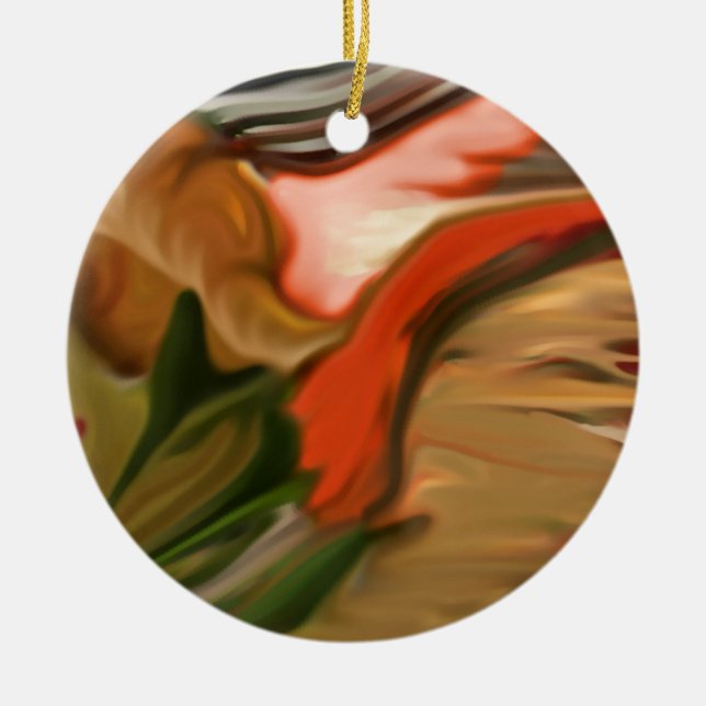 Cornucopia Abstrakt Art Julgransprydnad Keramik (Framsidan)