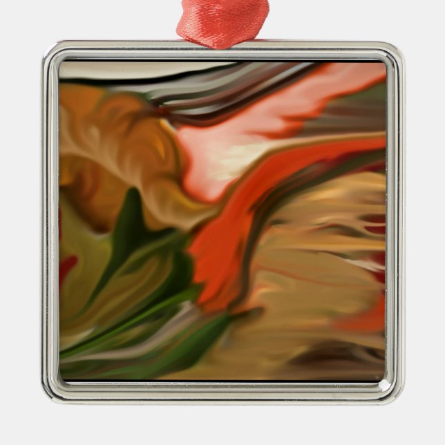 Cornucopia Abstrakt Art Julgransprydnad Metall (Framsidan)