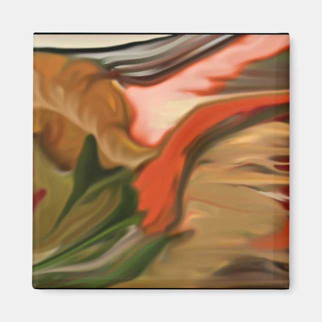 Cornucopia Abstrakt Art Magnet (Framsidan)