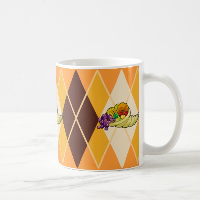 Cornucopia Argyle Kaffemugg (Höger)