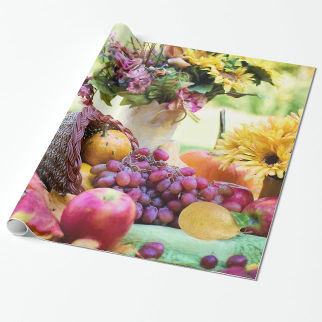 Cornucopia Autumn Harvest Chef's Bord Presentpapper (Utrullad)