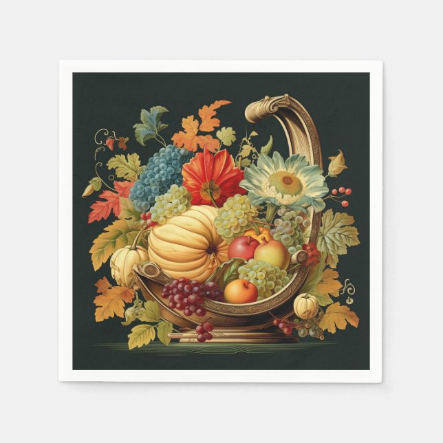 Cornucopia Harvest: Bountiful Feast Pappersservett (Framsidan)