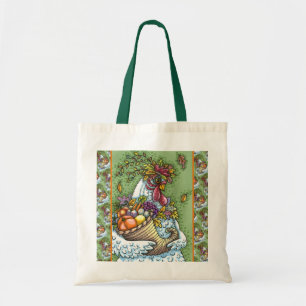 CORNUCOPIA HEN, THANKSGIVING CHICKEN FALL HARVEST TYGKASSE