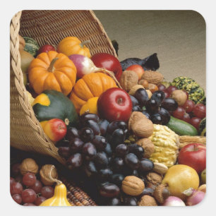 Cornucopia, Horn Fyrkantigt Klistermärke