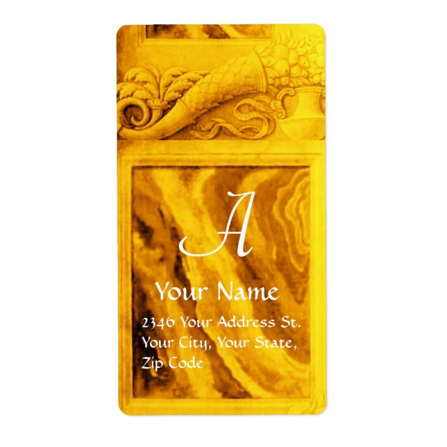 CORNUCOPIA MONOGRAM , guld gult Fraktsedel (Framsidan)