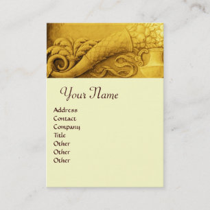 CORNUCOPIA MONOGRAM , guld gult Visitkort