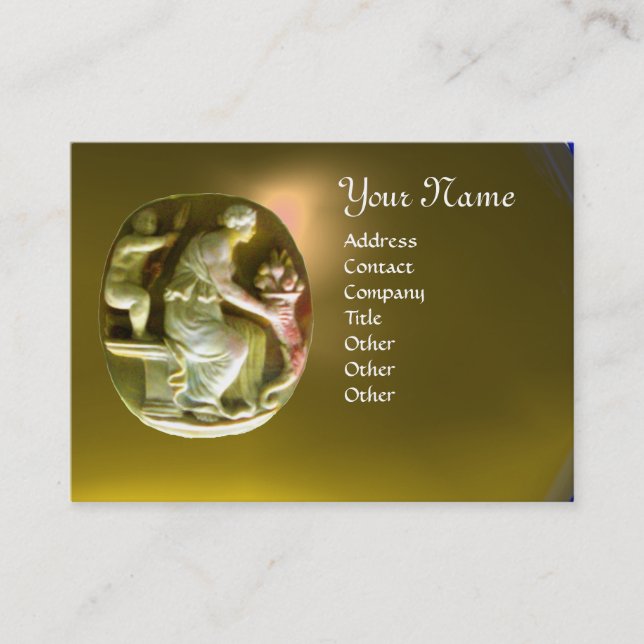 CORNUCOPIA MONOGRAM-gult topaz Visitkort (Framsida)