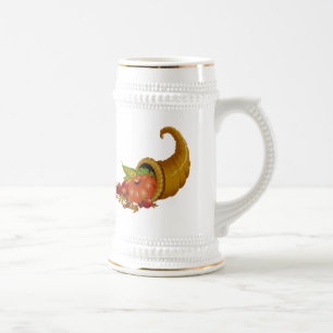 Cornucopia Thanksgiving Orange Stein Sejdel