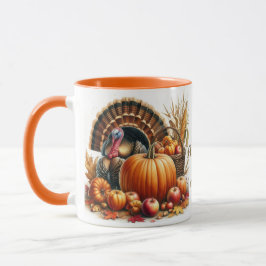 Cornucopia Turkey Thanksgiving Combo Mugg
