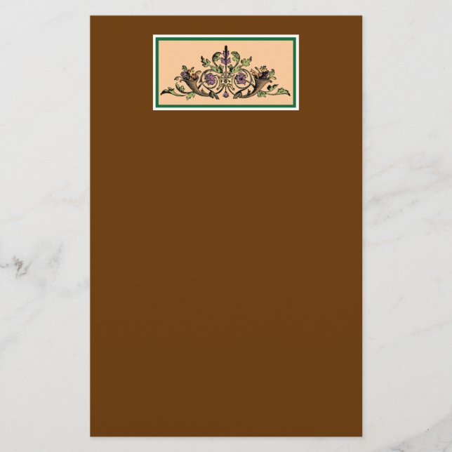 Cornucopia Vintage Thanksgiving Stationery Brevpapper (Framsida)