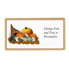 Cornucopia with Fall Gourds Fraktsedel