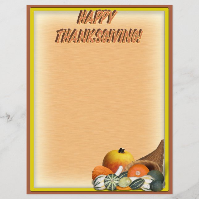 Cornucopia with Fall Gourds Reklamblad (Framsidan)