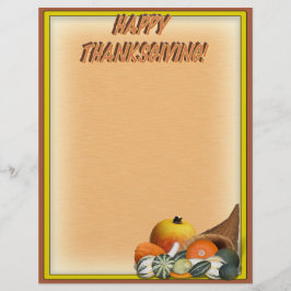 Cornucopia with Fall Gourds Reklamblad
