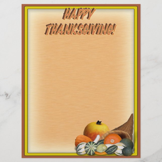 Cornucopia with Fall Gourds Reklamblad (Framsidan)