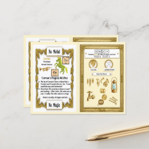 Cornum - Brass Horn Unicorn Game Card Vykort