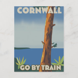 Cornwall åka med tåg vykort