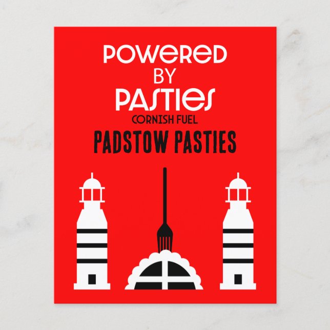 Cornwall Cornish Pasties English Food Flygblad (Framsidan)
