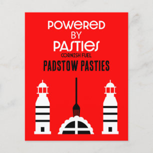 Cornwall Cornish Pasties English Food Flygblad