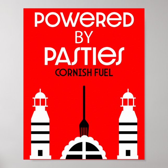 Cornwall Cornish Pasties English Food Poster (Framsidan)