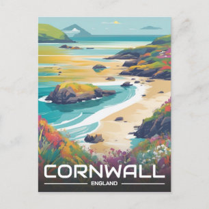 Cornwall county England cornwall kusten Helg Vykort