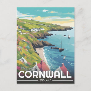 Cornwall county England cornwall kusten Helg Vykort