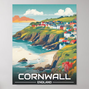 Cornwall county England cornwall kusten Poster