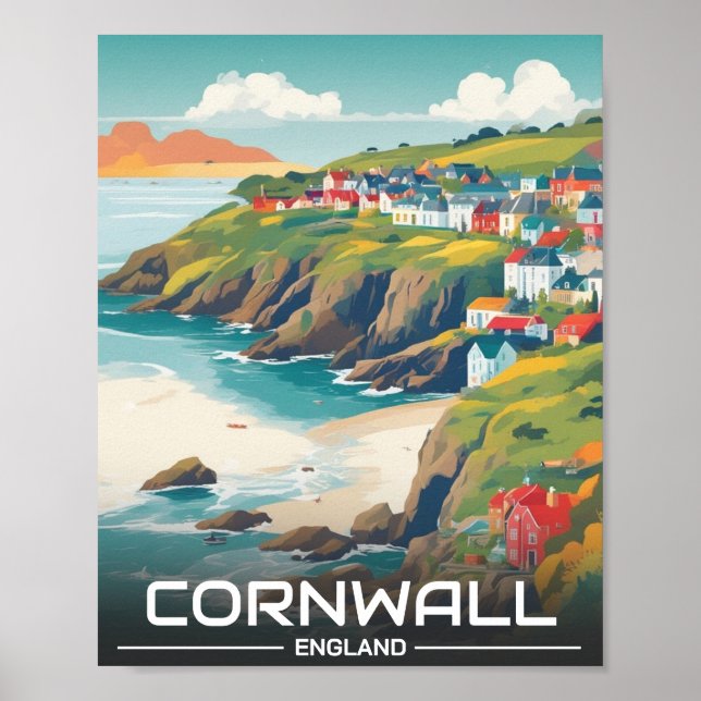 Cornwall county England cornwall kusten Poster (Framsidan)