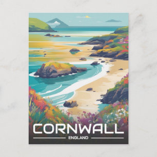 Cornwall county England cornwall kustlinje Helg Vykort