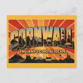 Cornwall England Kustutflykt Vykort