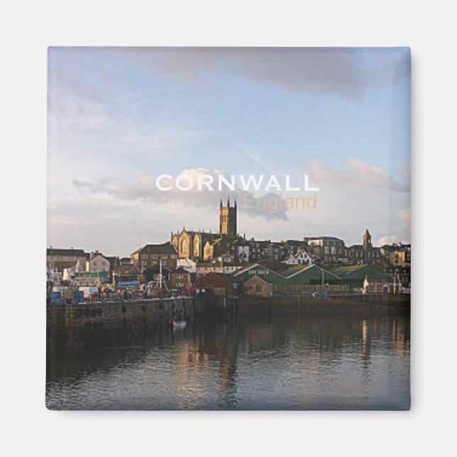 Cornwall England Photo Souvenir Fridge Magnet (Framsidan)