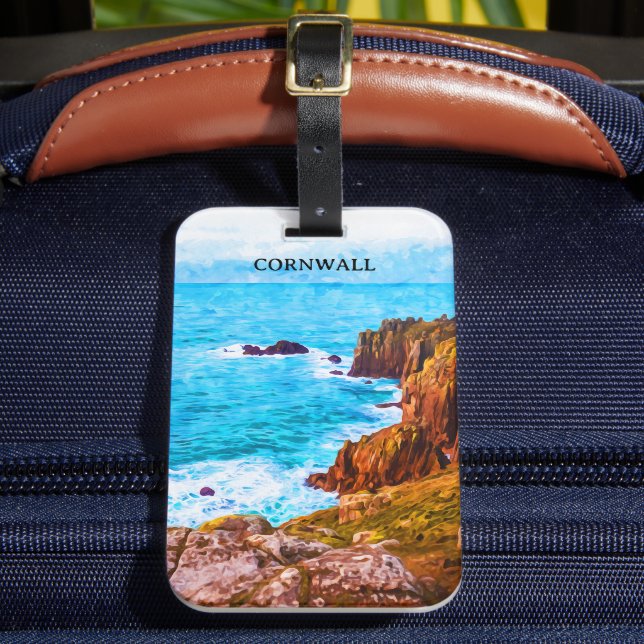 Cornwall England UK Coastal Scenery Bagagebricka (Framsida Insitu 2)