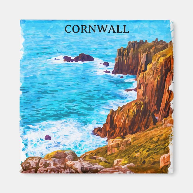 Cornwall England UK Coastal Scenery Magnet (Framsidan)