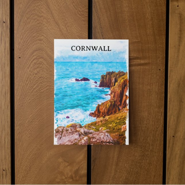 Cornwall England UK Coastal Scenery Vykort (cornwall england coastal scenery postcard)