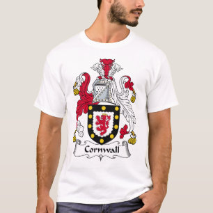 Cornwall familjvapensköld tee shirt