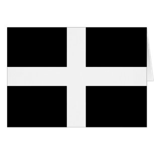 Cornwall flagga hälsningskort