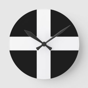 Cornwall flagga..jpg rund klocka