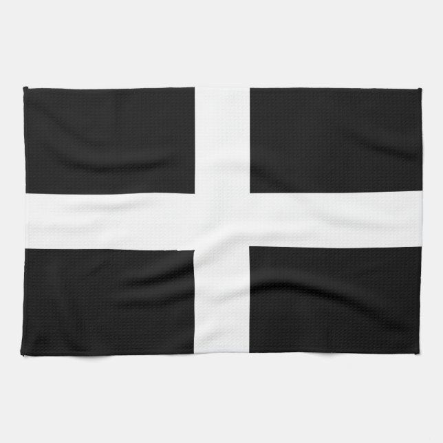 Cornwall flagga kökshandduk (Horisontell)