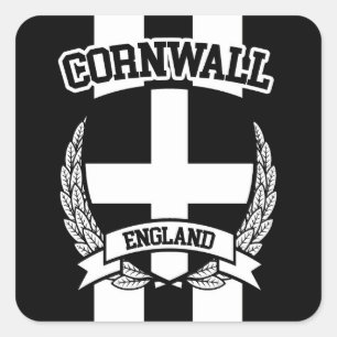 Cornwall Fyrkantigt Klistermärke