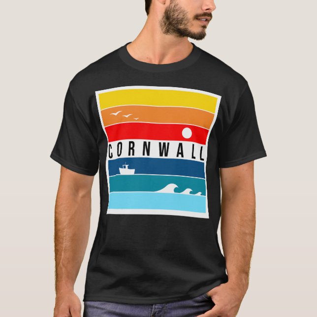 Cornwall Himmel och Sea T Shirt (Framsida)