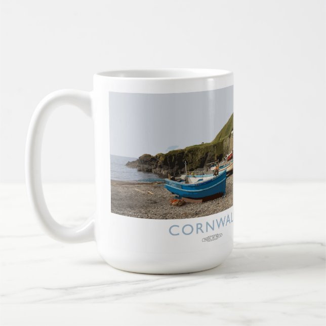 Cornwall järnväg affisch kaffemugg (Vänster)