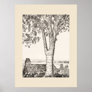 Cornwall Landskapsutskrift, Eleanor Hughes Nytryck Poster