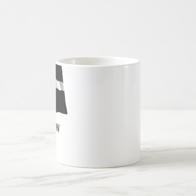 Cornwall som vinkar flagga med namn i Cornish Kaffemugg (Center)