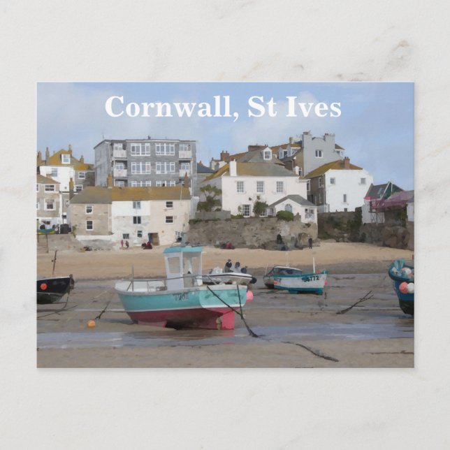 Cornwall, St Ives, en strandvy Vykort (Framsida)